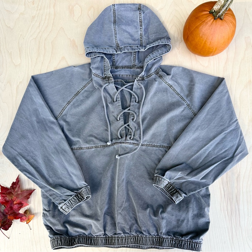 American Eagle Green Cargo Pullover - image 1